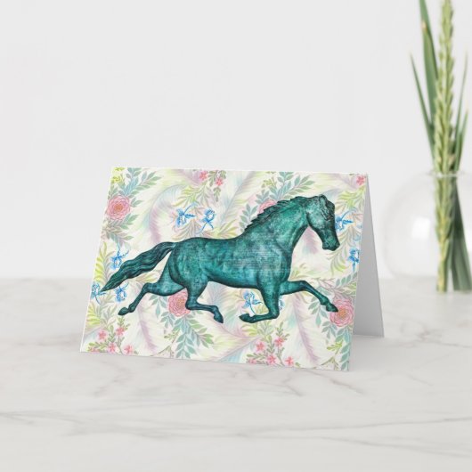 Trotting Weervane Metal Horse Art Kaart (Voorkant)