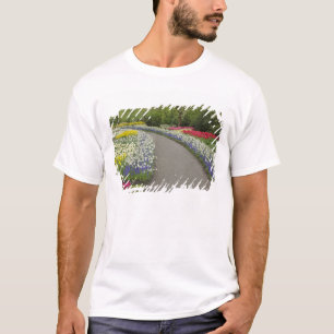 Trottoir door tulpen en narcissen, 2 t-shirt