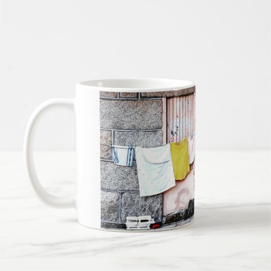 trottoir wasgoed koffiemok (Links)
