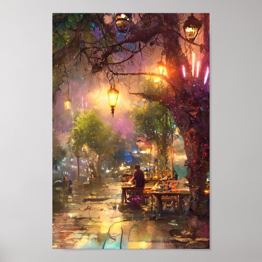 Trottoircafé Poster (Voorkant)