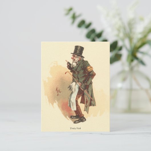 Trotty Veck by Kyd - Charles Dickens' The Chimes Briefkaart (Staand voorkant)