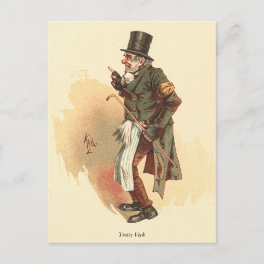 Trotty Veck by Kyd - Charles Dickens' The Chimes Briefkaart (Voorkant)