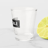 TROUBLE Bold Block Design Shot Glass Shot Glas (Rechts)