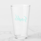 Trouble Brouwt – Teal Schrift Pintglas Glas (Achterkant)