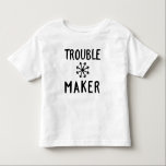 Trouble Maker Chaos Kinder Shirts<br><div class="desc">Voor je peuter of ander wild kind. Meerdere maten beschikbaar. Symbool van chaos met typografie van "troublemaker"</div>