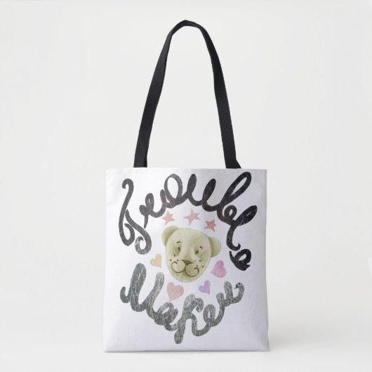 Trouble maker - Teddy Bear Tote Bag (Voorkant)
