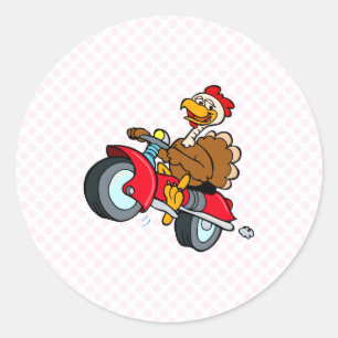 Trouble Turkey Ronde Sticker