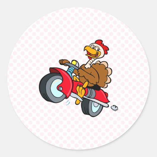 Trouble Turkey Ronde Sticker (Voorkant)