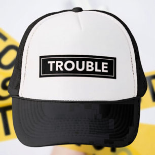 TROUBLE Vetgedrukte tekst Truckerpet Trucker Pet