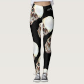 TROUBLED leggings - schedel (Voorkant)