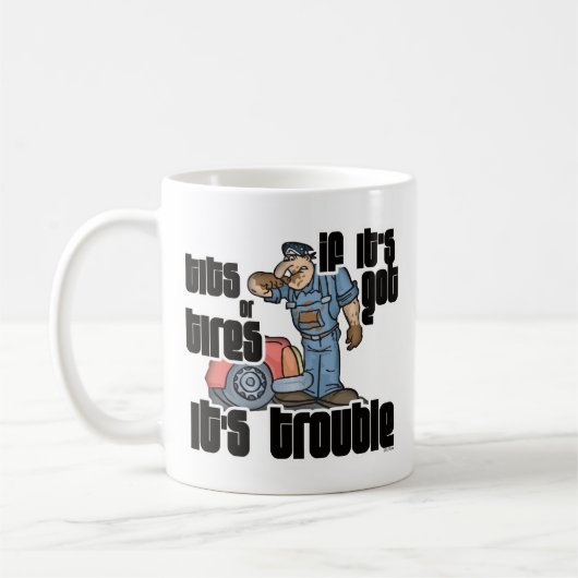 Troubled Mechanic Funny Mechanic Koffiemok (Links)