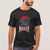 Troublemaker Attitude Rebel Wolf  2 T-shirt (Voorkant)