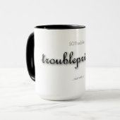 troubleprincess! - klassiek zwart op wit mok (Voorkant links)