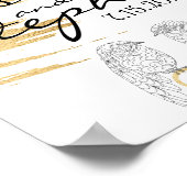 Troud Elegante Gouden en Zwarte Poster (Hoek)