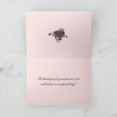 Troudant You Card met Blush Kant Bedankkaart (Binnen)
