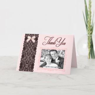 Troudant You Card met Blush Kant Bedankkaart