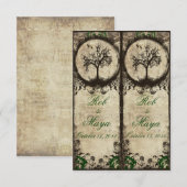 Troudgeschenken met vintage-uitvoering: bladwijzer (Voorkant / Achterkant)