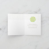 Troudjurk bruidsmeisje groene jurk bedankkaartje bedankkaart (Binnen)