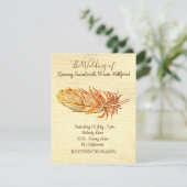 Troudkaart met Gouden Veer op Canvas Kaart (Staand voorkant)