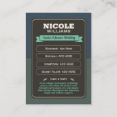 Troudkaarten voor Team Bruid, Cadeaus voor Bruidsm Contactkaartje (Achterkant)