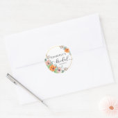 Troudsgeschenk Bruids Shower Ronde Sticker (Envelop)
