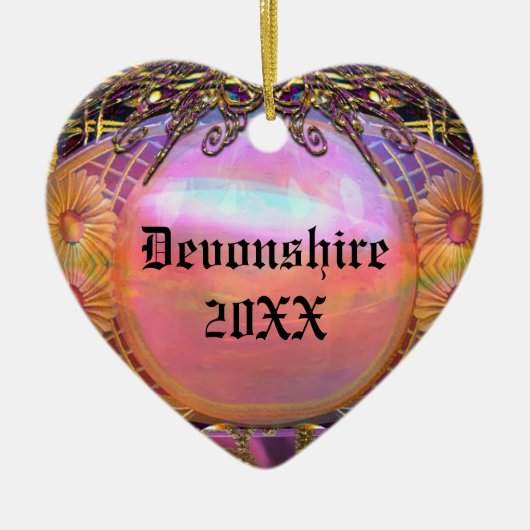 Trouessart Merry Monogram Keramisch Ornament (Voorkant)