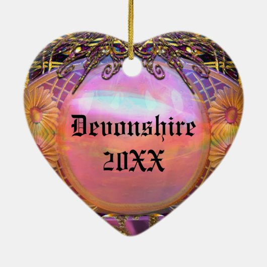 Trouessart Merry Monogram Keramisch Ornament (Achterkant)