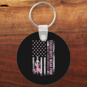 Trough Boy Wears Pink Breast Cancer Awareness Usa  Sleutelhanger (Voorkant)
