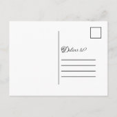 Trouhalft Custom Foto Dankjewel Elegante Calligraf Briefkaart (Achterkant)