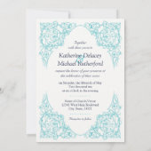 Trouhartige Trouwkaart Blauw) Kaart (Achterkant)