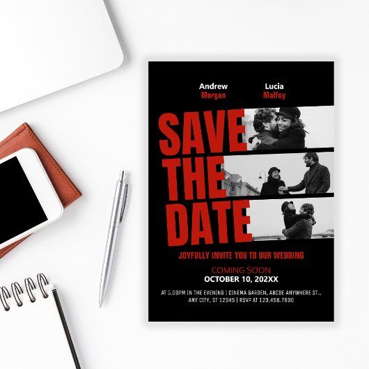 Trouhuwelijksfilmposter  save the date