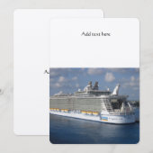 Trouhuwelijksuitnodiging cruise kaart (Voorkant / Achterkant)