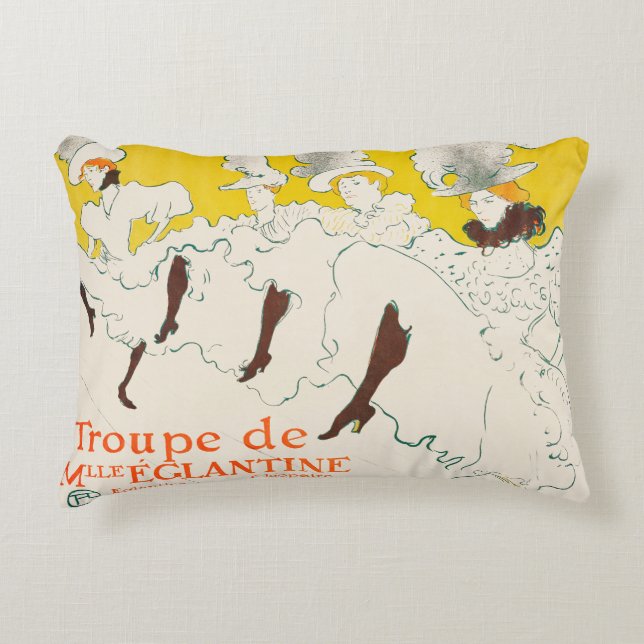 Troupe de Mademoiselle Eglantine, Toulouse Lautrec Accent Kussen (Voorkant)