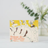 Troupe de Mademoiselle Eglantine, Toulouse Lautrec Briefkaart (Staand voorkant)