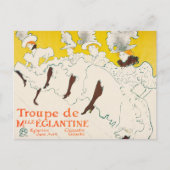 Troupe de Mademoiselle Eglantine, Toulouse Lautrec Briefkaart (Voorkant)