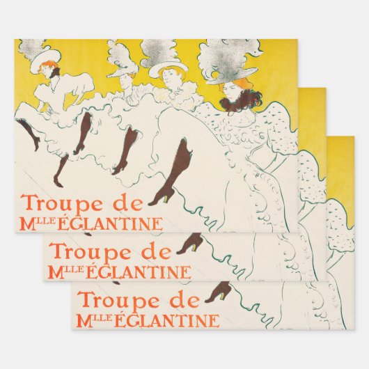 Troupe de Mademoiselle Eglantine, Toulouse Lautrec Inpakpapier Vel (Set)