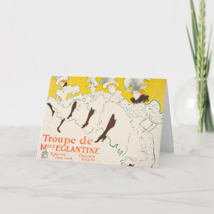 Troupe de Mademoiselle Eglantine, Toulouse Lautrec Kaart