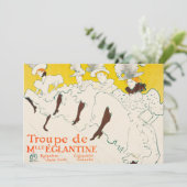 Troupe de Mademoiselle Eglantine, Toulouse Lautrec Kaart (Staand voorkant)