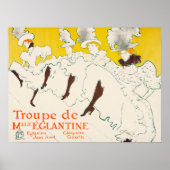 Troupe de Mademoiselle Eglantine, Toulouse Lautrec Poster (Voorkant)