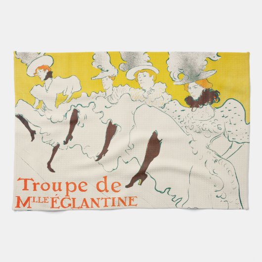 Troupe de Mademoiselle Eglantine, Toulouse Lautrec Theedoek (Horizontaal)