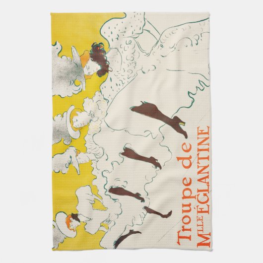 Troupe de Mademoiselle Eglantine, Toulouse Lautrec Theedoek (Verticaal)