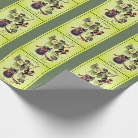 Troupial Oriole Audubon Vogels Kunst Gepersonalise Cadeaupapier (Hoek)