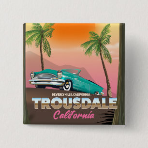Trousdale Beverly hills Californië Vierkante Button 5,1 Cm
