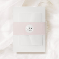 Trousse de mariage à monogramme initial rose paste