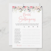 Trousseau Bloemen Bruidsfeest Spelkaart Kaart (Voorkant)