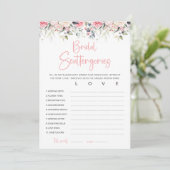 Trousseau Bloemen Bruidsfeest Spelkaart Kaart (Staand voorkant)