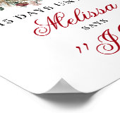 Trousseau Blozend Burgundy Countdown Bord Bruidsde Poster (Hoek)