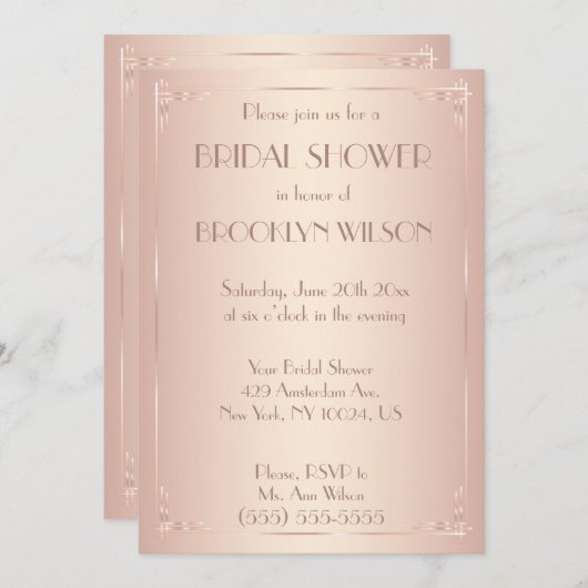 Trousseau Roze Trouw Bruiloft Uitnodigingen (Voorkant / Achterkant)