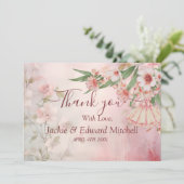 Trousseau Roze Trouwjurk Bedankt (Staand voorkant)