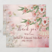 Trousseau Roze Trouwjurk Bedankt (Voorkant / Achterkant)
